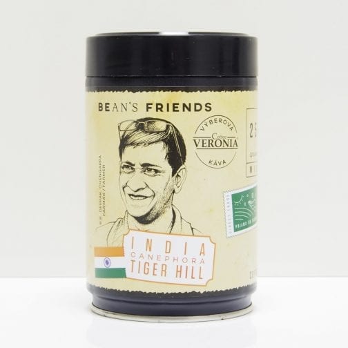 Zrnková výberová káva India Tiger Hill- Slovenská rodinná pražiareň kávy Coffee VERONIA