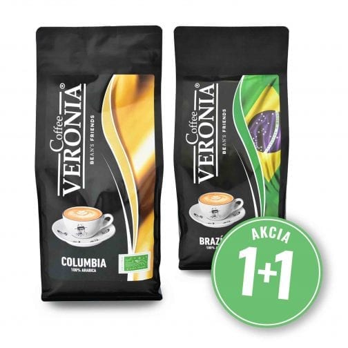 Akcia Zrnková káva Brazília a Columbia - Coffee VERONIA