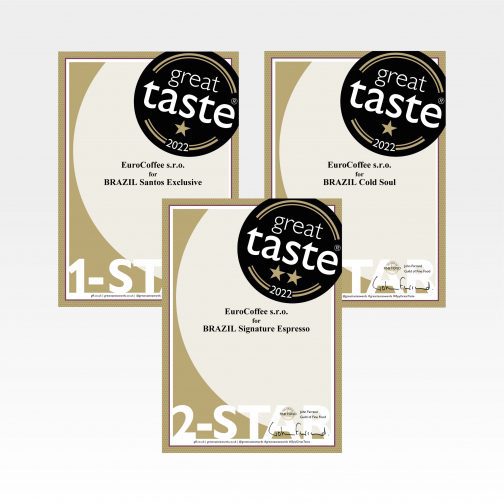 Certifikáty Great Taste Espresso, Santos a Cold Soul
